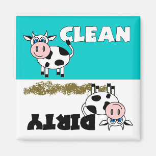 Happy Cow Clean / Dirty Dishwasher Magnet