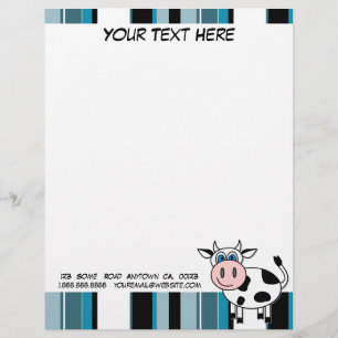 Happy Cow Customisable Letterhead