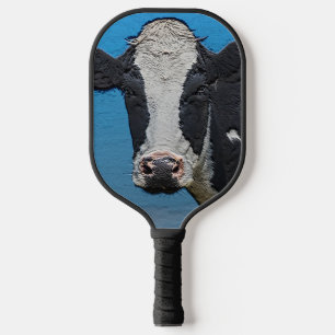 Happy Cow Portrait Pickleball Paddle