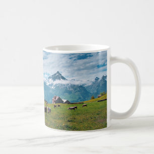 Happy Cows on the Farm in Switzerland Coffee Mug