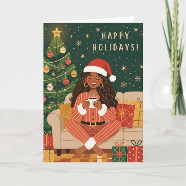Happy Cozy Holidays  Holiday Card (Front)