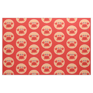 Happy Crab custom fabric