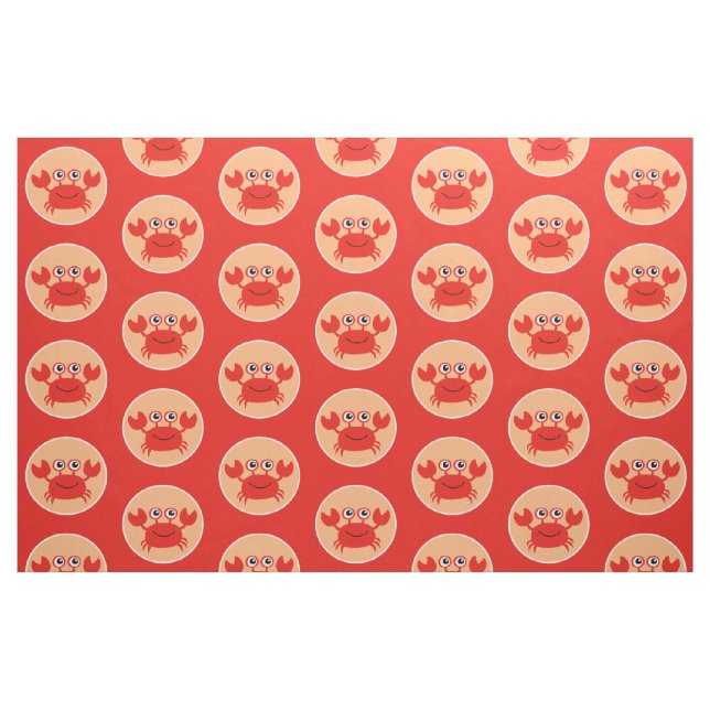 Happy Crab custom fabric (Fat Quarter)