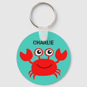Happy Crab custom key chains