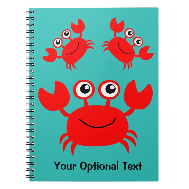 Happy Crab custom notebook (Front)