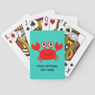Happy Crab custom playing cards