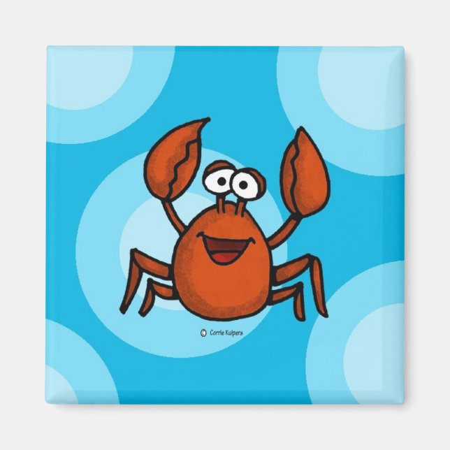 happy crab magnet (Front)