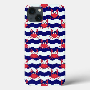 Happy Crabs Pattern iPhone 13 Case