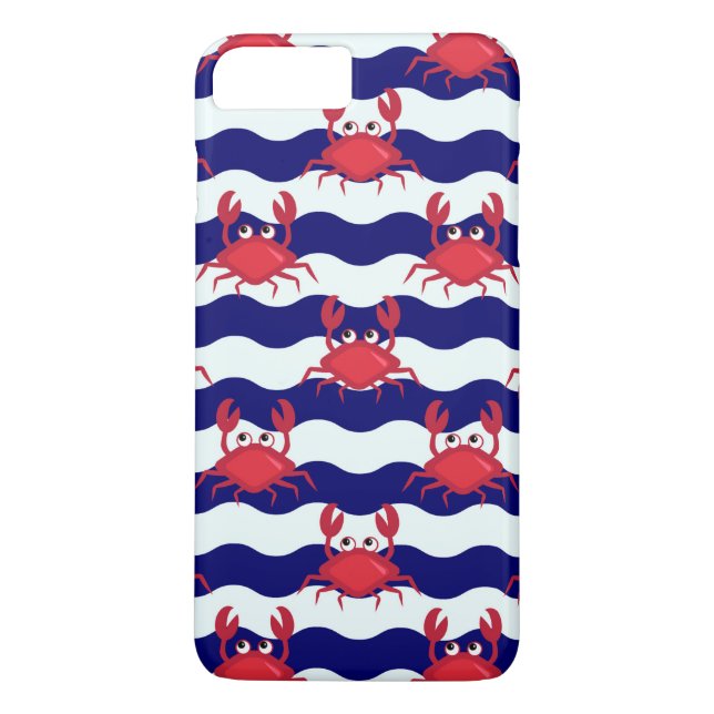 Happy Crabs Pattern Case-Mate iPhone Case (Back)