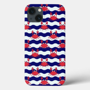 Happy Crabs Pattern iPhone 13 Case