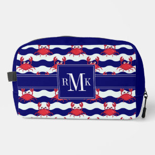Happy Crabs Pattern Dopp Kit