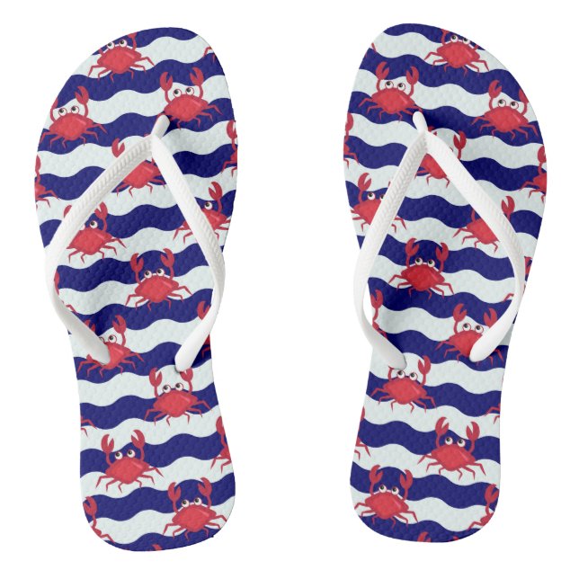 Happy Crabs Pattern Jandals (Footbed)
