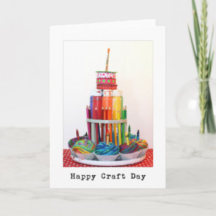 Happy Craft Day "Craft Cake" Photography Card
