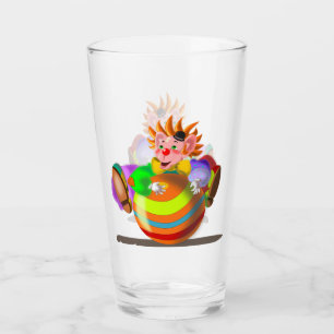 Happy Crazy Clown Glass