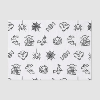 Happy creepy Halloween pattern - White Tissue Paper