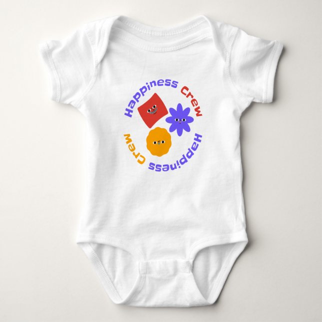 Happy Crew Figures Baby Bodysuit (Front)