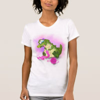Happy Crocodile Knits Pink Scarf - Funny Painting