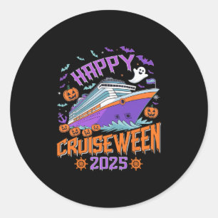 Happy Cruiseween 2025 - Cruise Vacation Halloween Classic Round Sticker
