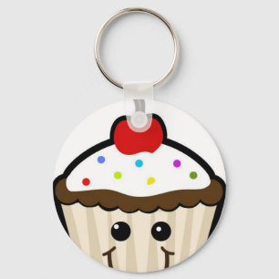 Happy Cupcake Key Ring
