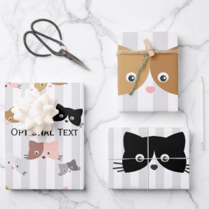 Happy Curious Kittens Wrapping Paper