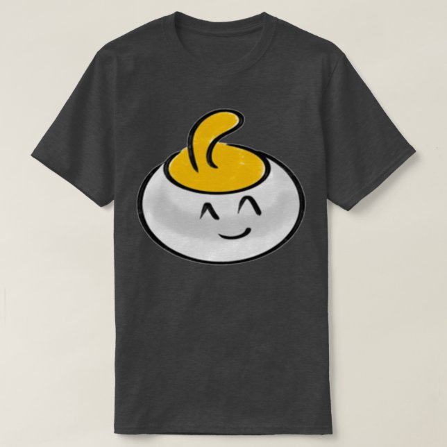 Happy Curling Rock Dark Grey T-Shirt (Design Front)