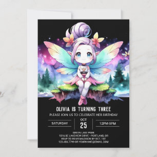 Happy Custom Fairy Birthday Invitation
