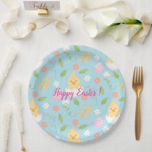 Happy Customise Easter Chicken Paper Plate