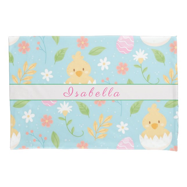 Happy Customise Easter Chicken Pillowcase (Front)