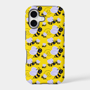 happy cute buzzing bumble bees