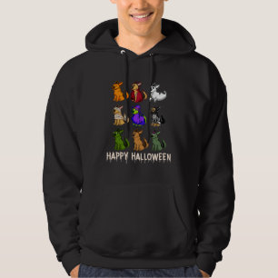 Happy Cute German Shepherd Dog Witch Mummy Hallowe Hoodie