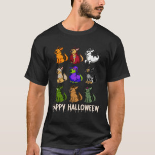 Happy Cute German Shepherd Dog Witch Mummy Hallowe T-Shirt