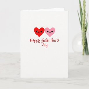 Happy Cute Hearts Galentines Day Card