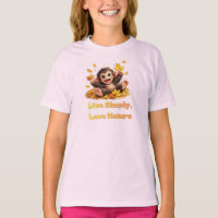 Happy Cute Monkey Playing in Falling Autumn Leaves