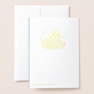 Happy Cute Octopus Kawaii Sea Life Illustration Foil Card