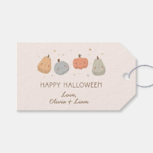 Happy Cute Pumpkin Design Custom Gift Tags