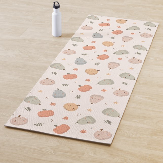 Happy Cute Pumpkin Pattern -  Yoga Mat (In Situ)