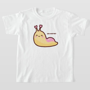 Happy Cute Slug Personalized Text T-Shirt