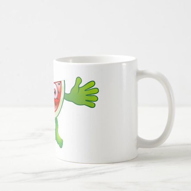 Happy cute watermelon fruit character coffee mug (Right)