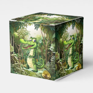 Happy Cute Wild Crocodile Jungle Trees Beautiful Favour Box