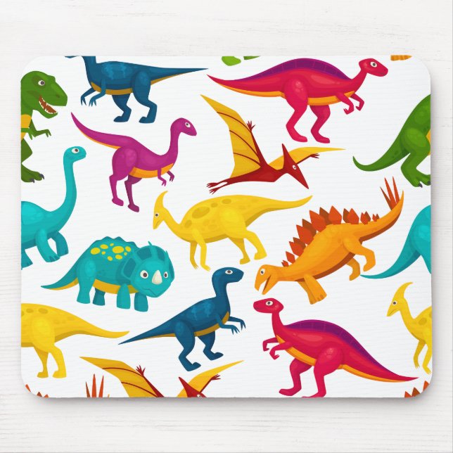 Happy cuteDino  Mouse Pad (Front)