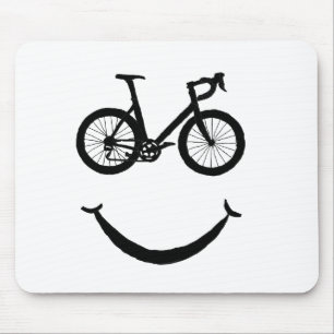 Happy Cycling Riding Bicycle Clipart BikingClipArt Mouse Pad