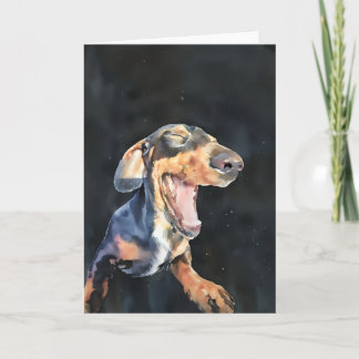 Happy Dachshund Card (Blank)