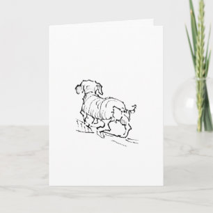 Happy Dachshund – Sausage Dog Illustration Card