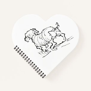 Happy Dachshund – Sausage Dog Illustration Notebook