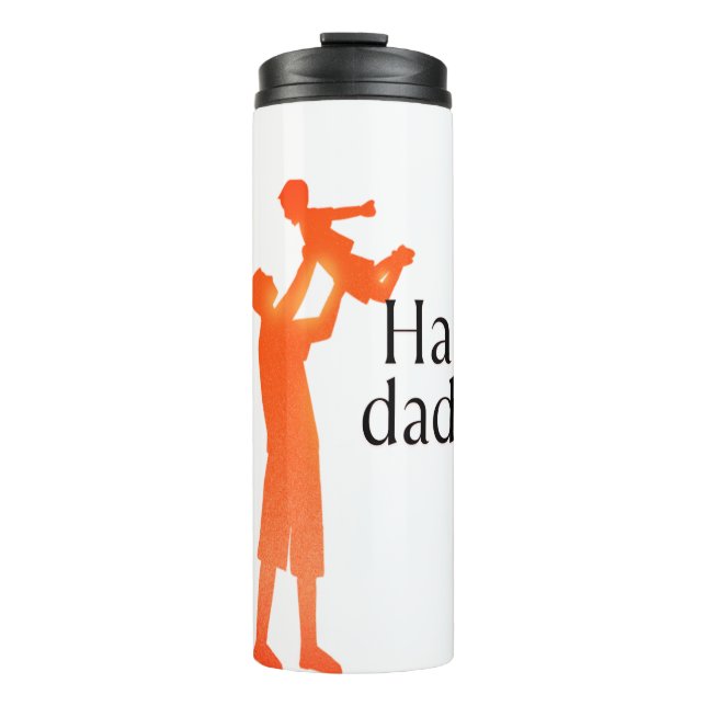 Happy Dad Day Mug – Father & Child Silhouette Gift (Front)