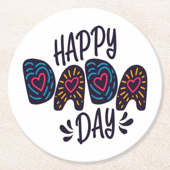 Happy Dada Day Happy Father's Day | Coaster (Front)