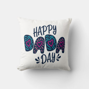 Happy Dada Day Happy Father's Day Throw Pillow
