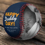 Happy Daddy Day | Father's Day Gift Baseball<br><div class="desc">Cool fathers day baseball gift featuring the text "happy daddy day",  personalised message,  and the kids names. Plus 2 family photos for you to customise with your own to make this an extra special dad gift.</div>