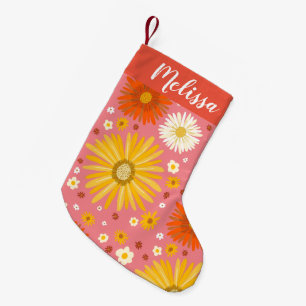 Happy Daisies Pattern CUSTOM Small Christmas Stocking