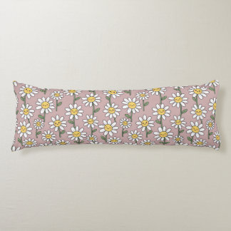 Happy Daisies Pattern - Cute Floral Design Body Cushion